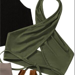 Olive Green Halter Top